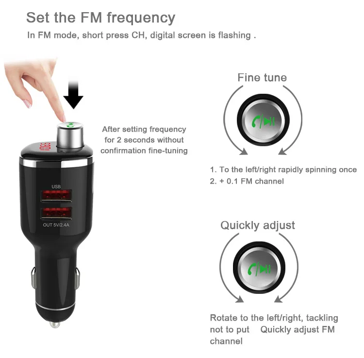 Высокое качество Bluetooth Автомобильный Mp3 комплект громкой связи цифровой дисплей двойной USB автомобильный char поддержка u-диск FM передающее напряжение UM