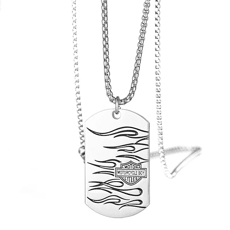 

MADALENA SARARA Fashion Punk Steel Chain Necklace Men's Necklace Pendant Necklace