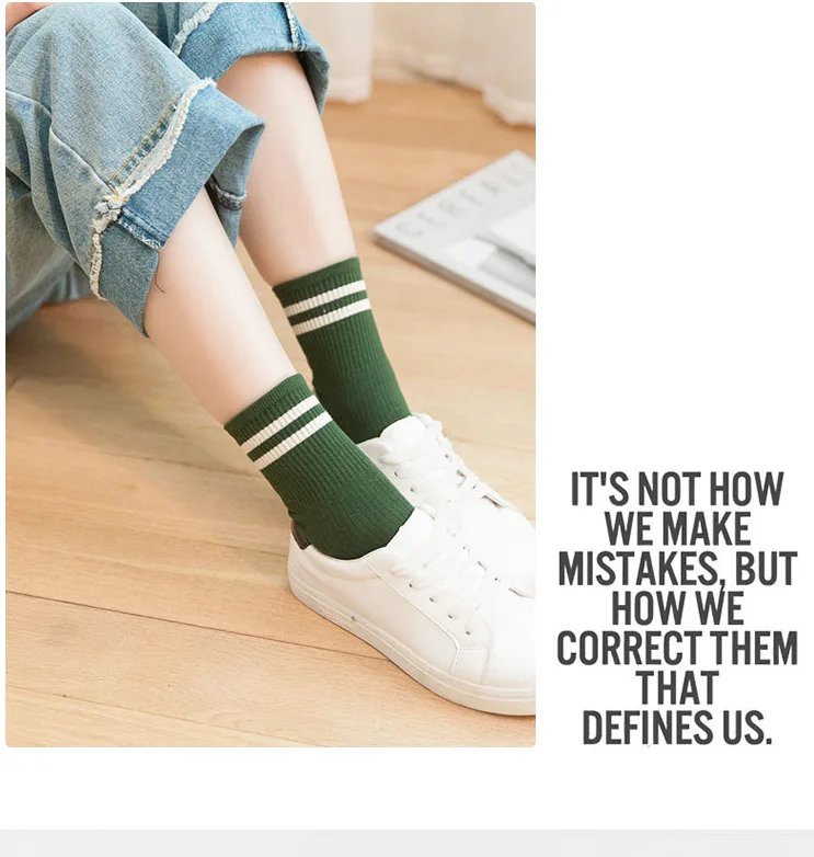 Корейский стиль, модные уличные носки Харадзюку, женские хлопковые белые носки, цветные полосатые спортивные носки для скейтборда, длинные носки для девочек