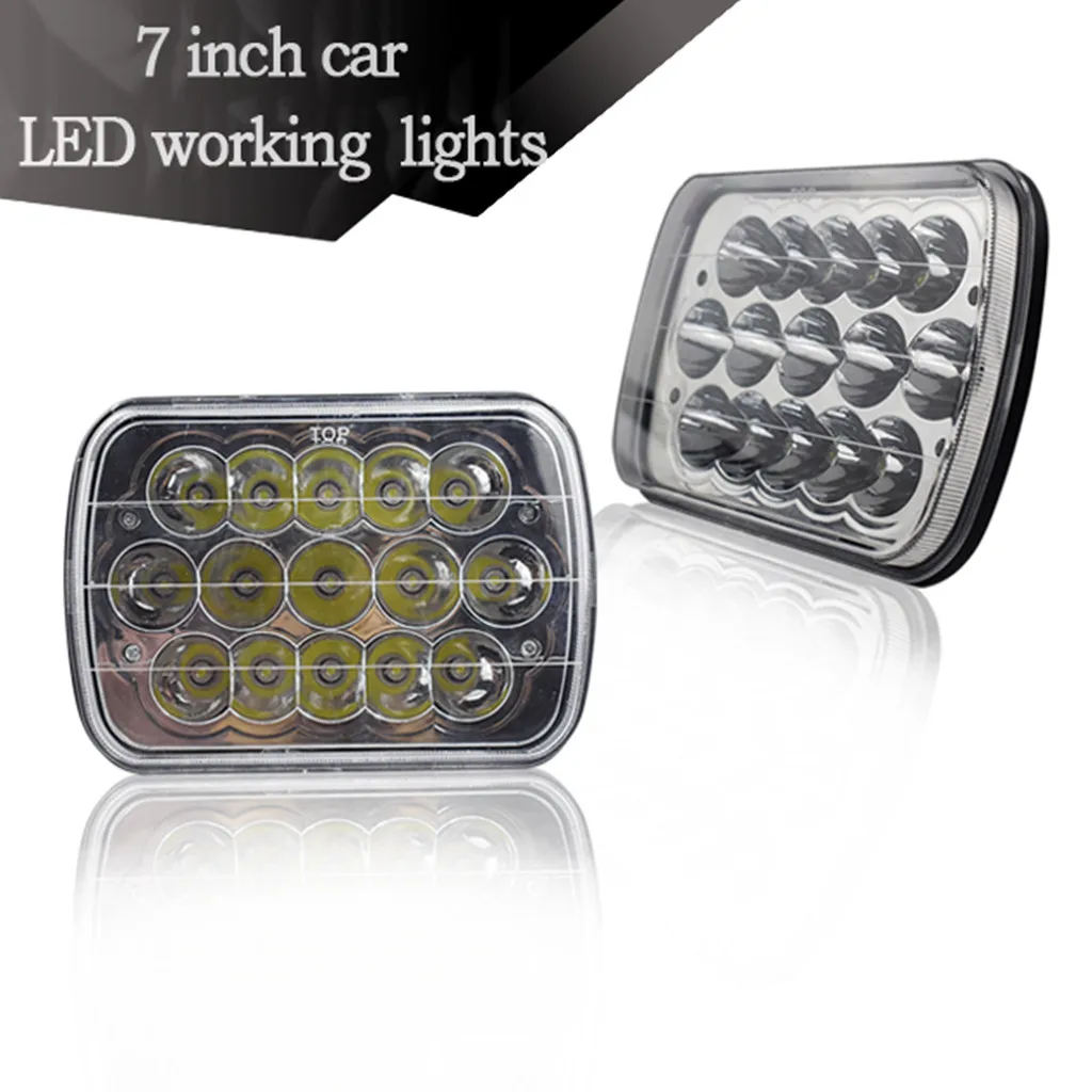 

Universal Warning Signal LED Auto And Motorcycle High Brightness 45w LED Car Work Light Headlights 7inch Back Lamp Lights