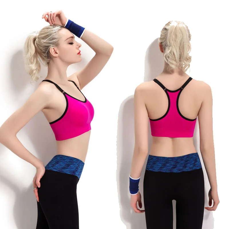 Teenage Girls Underwear SportsTraining Bra Shakeproof Yoga Underwear Slim fit Stretch Cotton Adjustable Breathable Fitnesswear