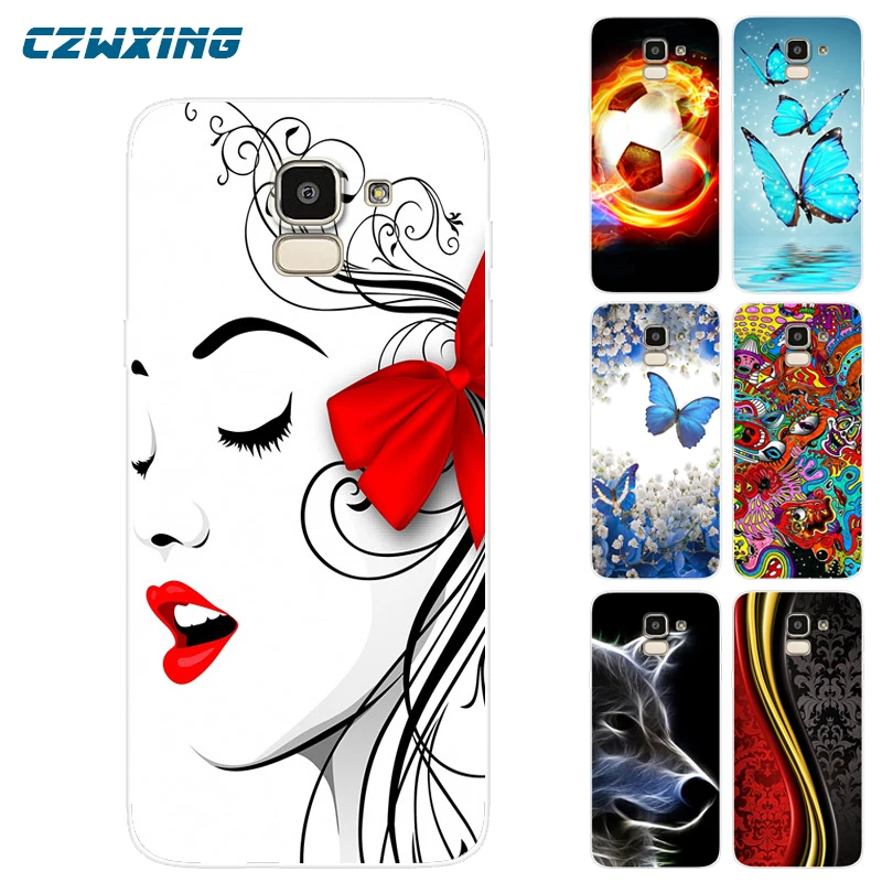 Soft Cartoon Case For Samsung Galaxy J6 2018 Silicone Back Cover Phone J 6 J600F SM-J600F |