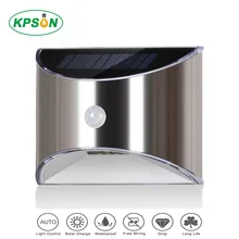 Светодиодный лампа на солнечной батарее с датчиком движения открытый настенный светильник s Нержавеющая сталь ракушка освещение для сада патио тропинка забор лестницы Светильник ing