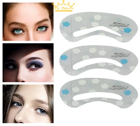 3pcs eyebrow stencils 3 eye model styles eyebrow template stencil diy