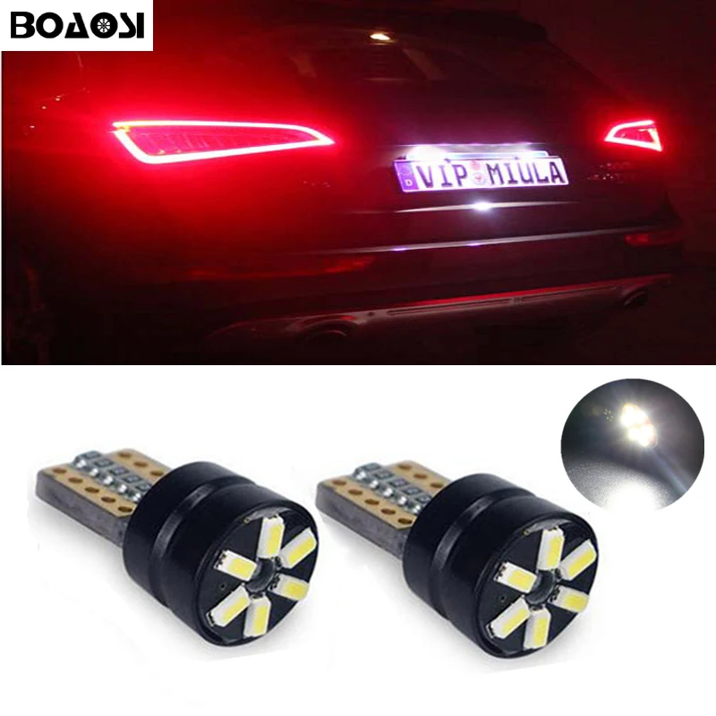 

BOAOSI 2x T10 W5W LED Car Canbus bulbs t10 socket lamp license plate light For Hyundai Sonata ix25 ix35 i20 i10 accent solaris