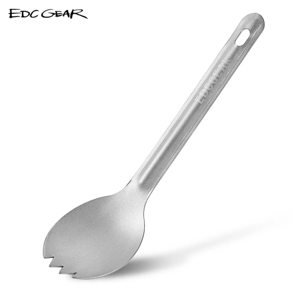 Outdoor Titanium Spork 11g Ultralight Camping Titanium Spoon Long