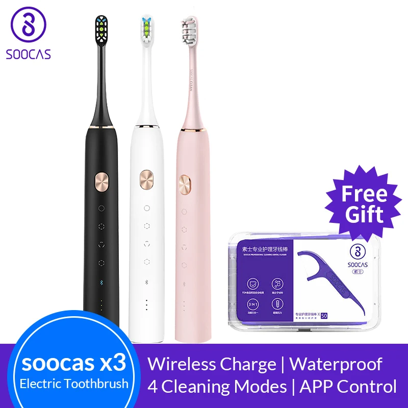 Soocas X3 Sonic Electric Toothbrush Soocas X3 Upgraded Adult Waterproof ...