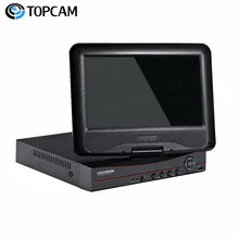 CCTV 4 канала 1080n цифрового видео Регистраторы с 10." ЖК-дисплей Экран Hybrid DVR HVR NVR 4ch охранных Системы p2P H.264