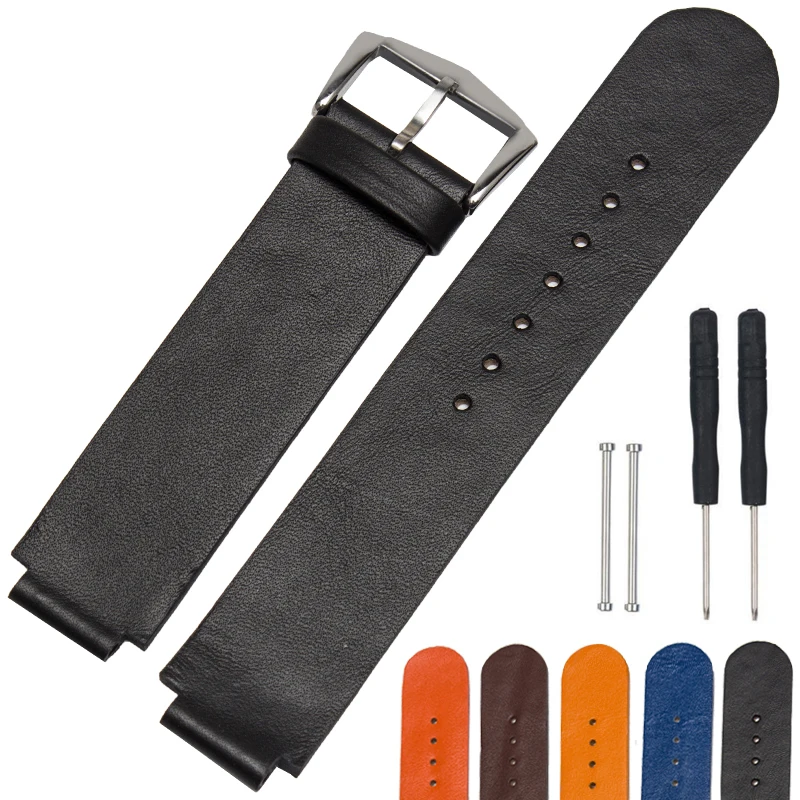 15mm Handmade Genuine leather straps waterproof watchband for Garmin