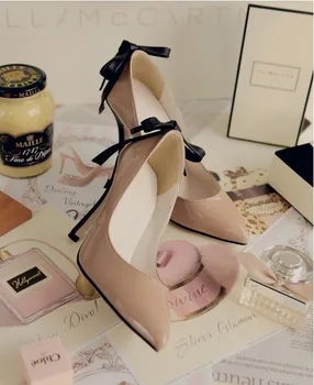 

Summer & Spring patent leather high heel pointed toe shoes Elegant working or wedding pumps shoes for women free shipping