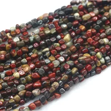 Скидка Натуральные красные Серебряные Листья яшмы Самородок Свободные бусины свободной формы бусины подходят для ювелирных изделий 1" 03912