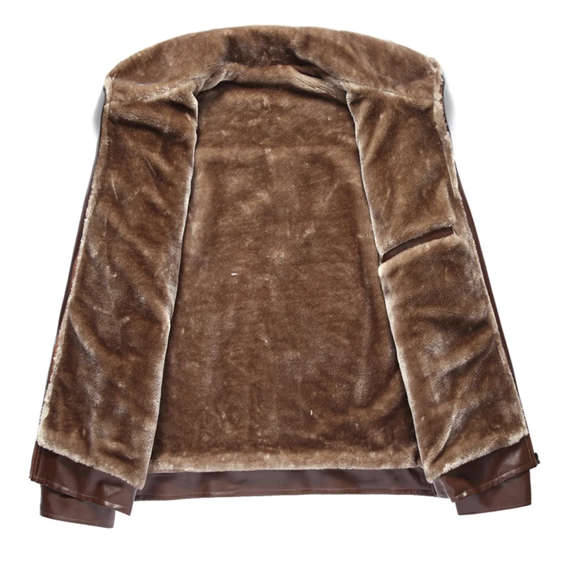 Зимняя мужская теплая флисовая Меховая куртка, Повседневная Осенняя Толстая куртка из искусственной кожи, ветровка, пальто, Длинная Верхняя одежда, пальто, классический бренд