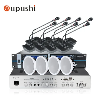 

Oupushi 8 Channel Wireless Gooseneck Desktop Microphone High Sensitivity UHF & PPL Condenser Conference Meeting Microphone
