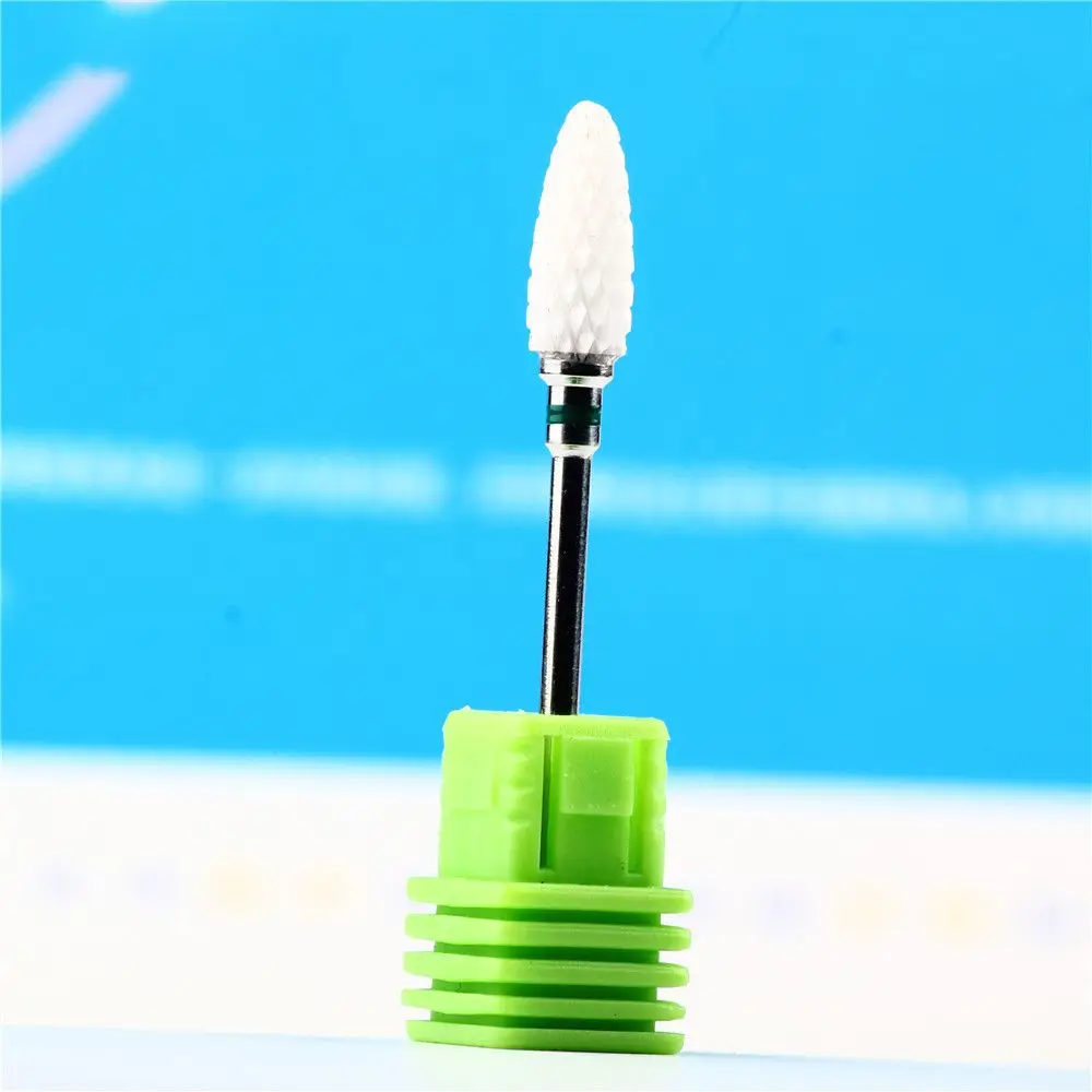 1 Pc Ceramic Nail File Women Manicure Pedicure Head Cuticle Cutter Dead Skin Remover Nail Drill Bits Nail Art Tools for Nail - Цвет: green