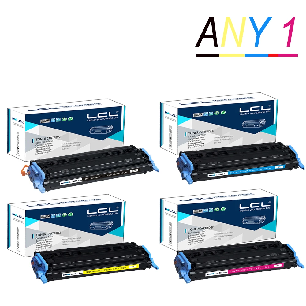 

Any 1 LCL 124A Q6000A Q6001A Q6002A Q6003A (1-Pack) Toner Cartridge Compatible for HP Laserjet 1600/2600/2605/1015/1017Color