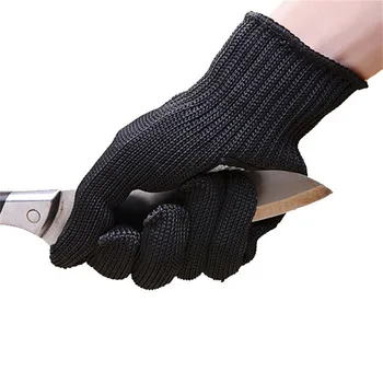 

1/Pair Black Working Safety Gloves Cut-Resistant Protective Stainless Steel Wire Butcher Anti-Cutting Gloves