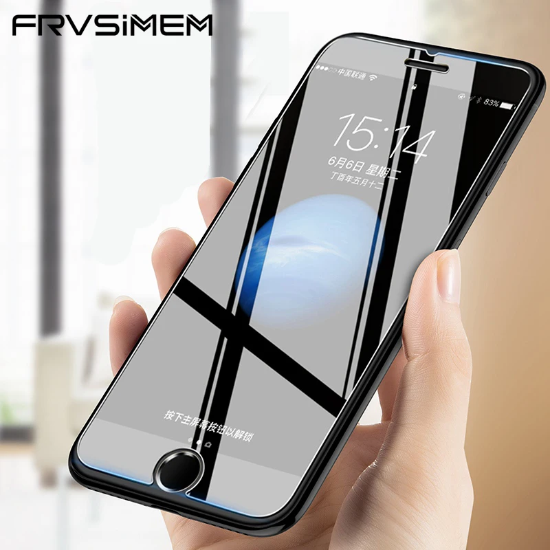 

FRVSIMEM For Apple iPhone X 4 4S 5 5S SE 5C 6 6S 7 8 Plus Tempered Glass Film 9H Scratch-resistant Protective Screen Protector