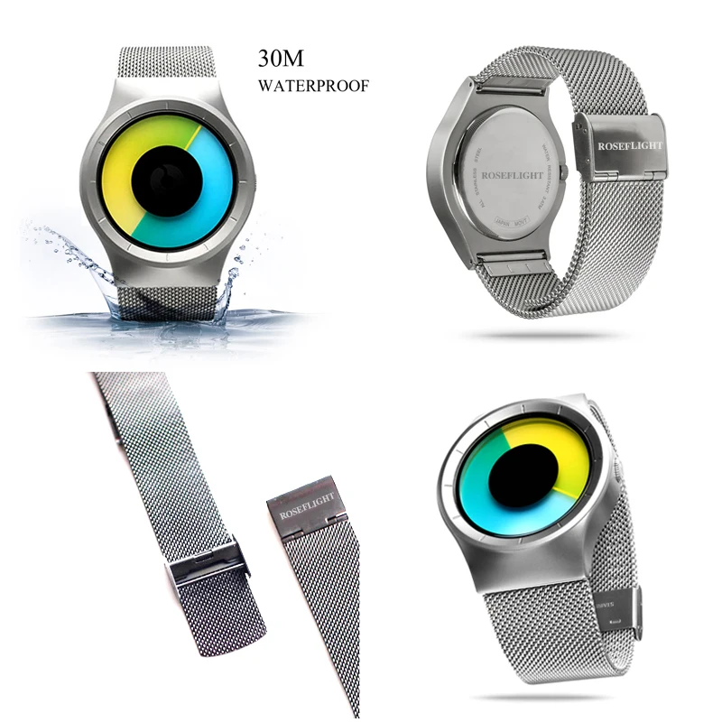 2018 Top brand ROSEFLIGH Creative vortex watch watch Rhinestone Watch Fashion jewellery Stainless steel strap Women Wrist Watchs