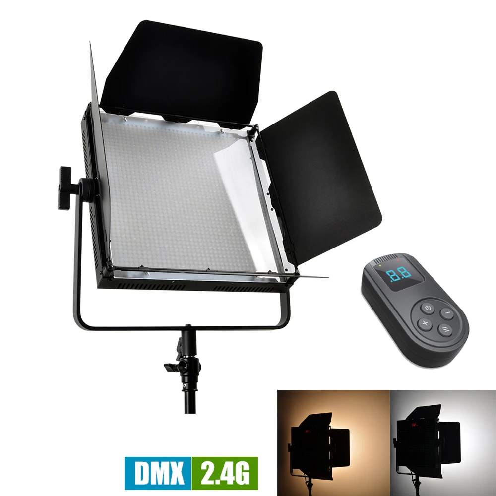 

TOLIFO 1520 Leds Bi-Color 3200K - 5600K DMX LED Video Studio Photo Light High CRI + 2.4G Wireless Remote Control