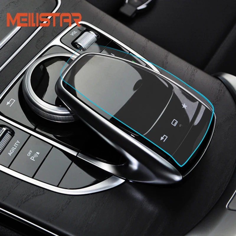 

1x Car Center Control Mouse Knob Protective Anti Fog Rain Film Sticker For Mercedes Benz W205 C200l W213 E200l E300 S/V/GLC/GLE