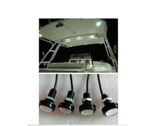 4 Pcs White LED Boat Light Waterproof 12v Deck Storage Kayak Bow Trailer Bass | Автомобили и мотоциклы
