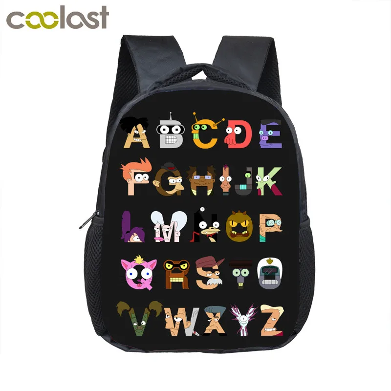 Funny Characters Baby backpack for boys Kids Kindergarten Bag Boys School Backpacks Children Book Bag Mini Toddler Backpack - Цвет: 12Alphabet02