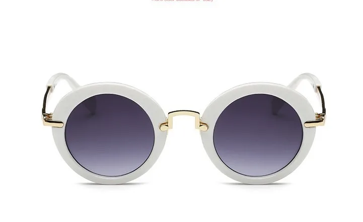 R15 модные круглые милые брендовые дизайнерские Детские солнечные очки с защитой от УФ-лучей, винтажные очки для девочек, стильные солнцезащитные очки для мальчиков