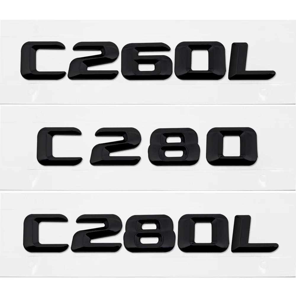 

Trunk Rear Emblem Badge Chrome Letters Sticker Car Styling For Mercedes Benz C-Class C260L C280 C280L 190E W201 W202 W203 W204