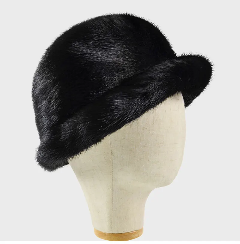 Pudi HF716 зимние шапки для женщин норки шляпа Новинка 2017 года, стильное целый кусок норки Шапки шапки зимние Кепки