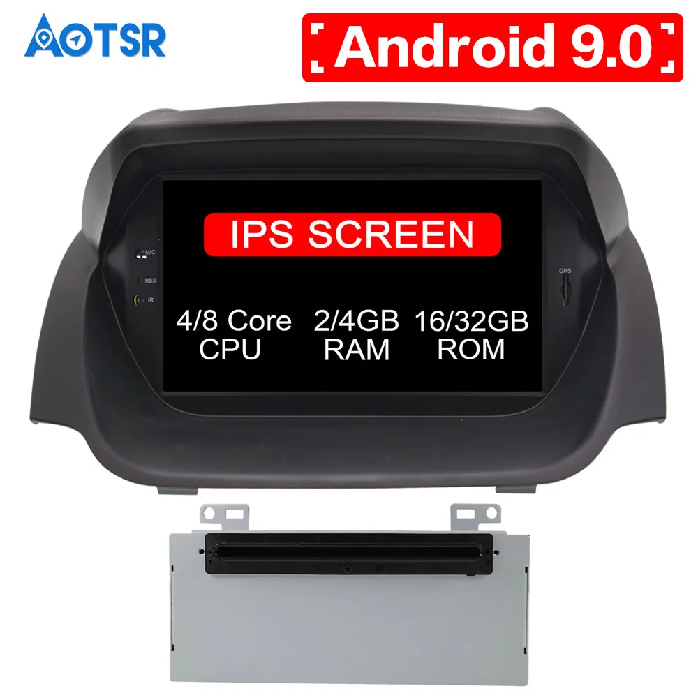 Perfect Android 9.0 8 core Car DVD CD player GPS Navigation For Ford Fiesta 2013 2014 2015 2016 Multimedia system radio Auto Stereo 32GB 4