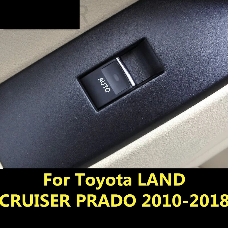 

car styling glass Lift switch button Sequin Car window switch Sequin paste Interior For Toyota LAND CRUISER PRADO 2010-2018