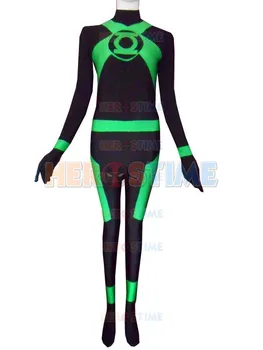 

Green Lantern Corps costume The Most Classic Halloween Cosplay Green Lantern Spandex Superhero Costumes Free Shipping