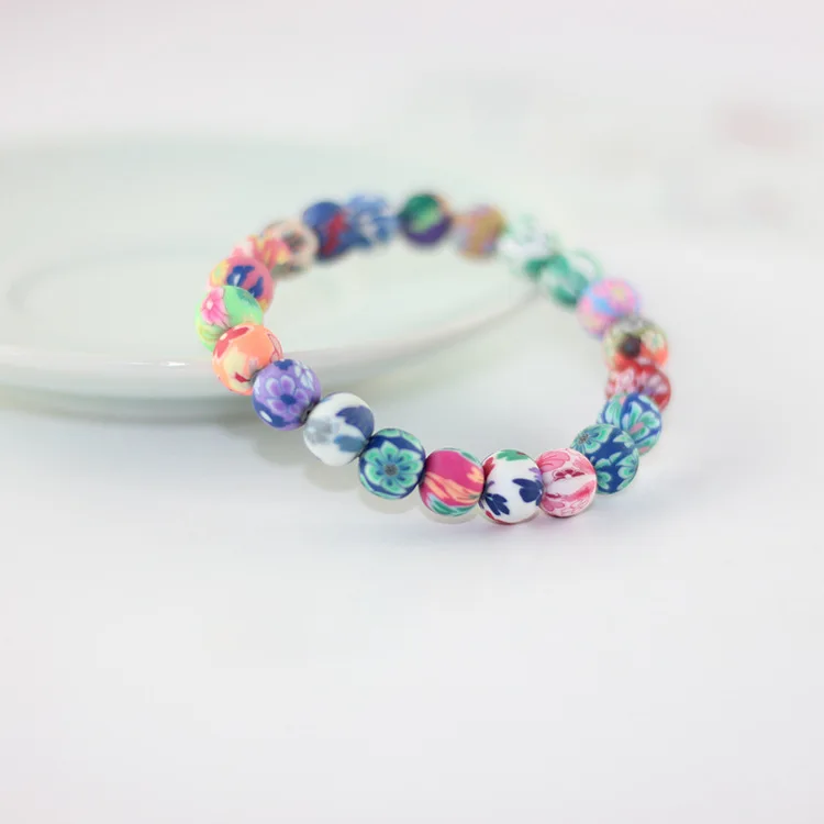 

1PCS New Fashion Jewelry Soft Ceramic Handcraft Bracelets Women's Polymer Clay Chain For Female