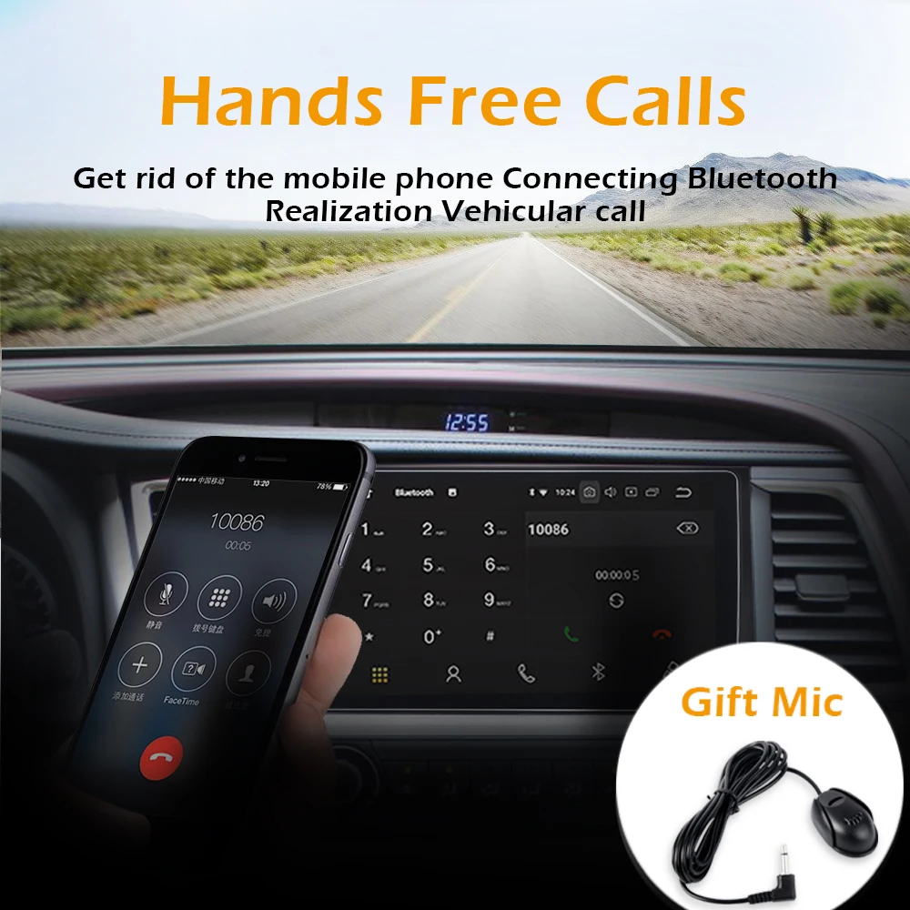 Clearance 10.2" HD Digital Capacitive Touch Screen Android 9.0 car Stereo Multimedia for Toyota Highlander 2015 2016 GPS Navigation System 3