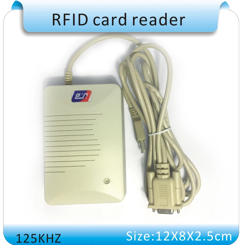 RS232 YLE406 HEXadecimal125KHZ RFID кард-ридер, RFID метки-RFID считыватель,+ 5 шт. карты