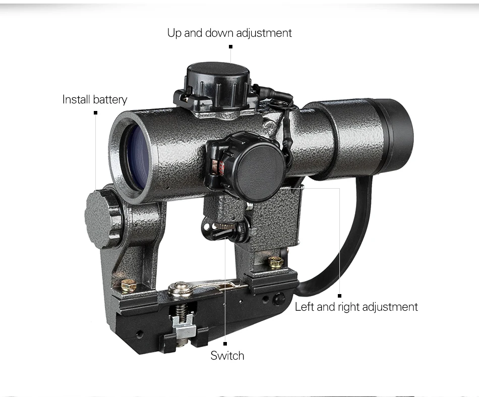 Компактный 1X30 SVD красный точечный прицел охотничьи оптические прицелы тактический CQB оптический прицел Fit Tigr SKS Стиль боковое Крепление