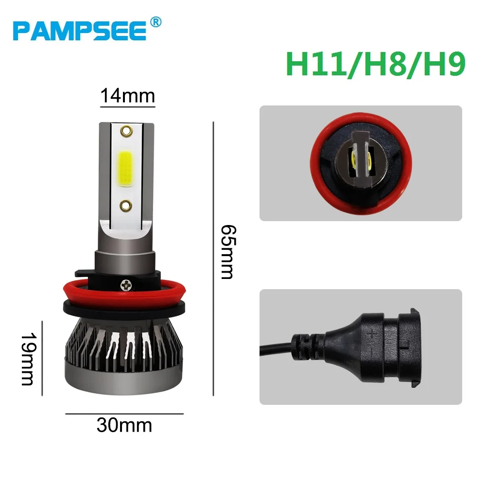 2 шт. автомобилей головной светильник мини-лампа H7 светодиодный лампы H1 светодиодный H8 H11 комплект фар 9005 HB3 9006 HB4 6000 К туман светильник 12V Светодиодный светильник 60 Вт 8000LM