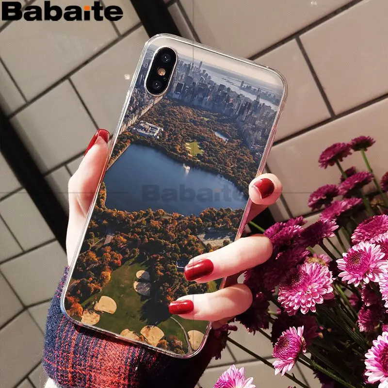 Babaite NYC Нью-Йорк городской пейзаж черный мягкий чехол для телефона Apple iPhone 8 7 6 6S Plus X XS MAX 5 5S SE XR Чехлы для мобильных телефонов