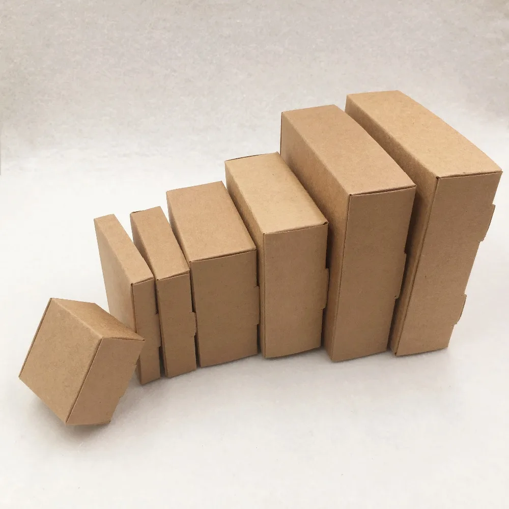 20 шт бумажные упаковочные коробки типа самолета, коричневые картонные коробки, маленькие коробки для конфет квадратной формы, коробки для мыла ручной работы, подарочные коробки