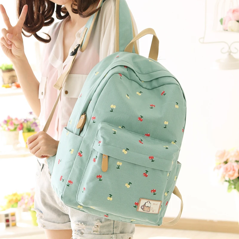 2017 Newest YuFan Cute Fresh Preppy Style Soft Canvas Polyester Women Backpack Women Bag Mochila Bts