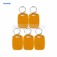 DIYSECUR 50 шт./лот для контроля доступа использовать 125 кГц RFID Близость ID карты брелоки желтый цвет
