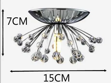 Индивидуальный дизайн креативный Одуванчик из нержавеющей стали кристалл прохода крыльцо мини потолочный светильник украшение дома
