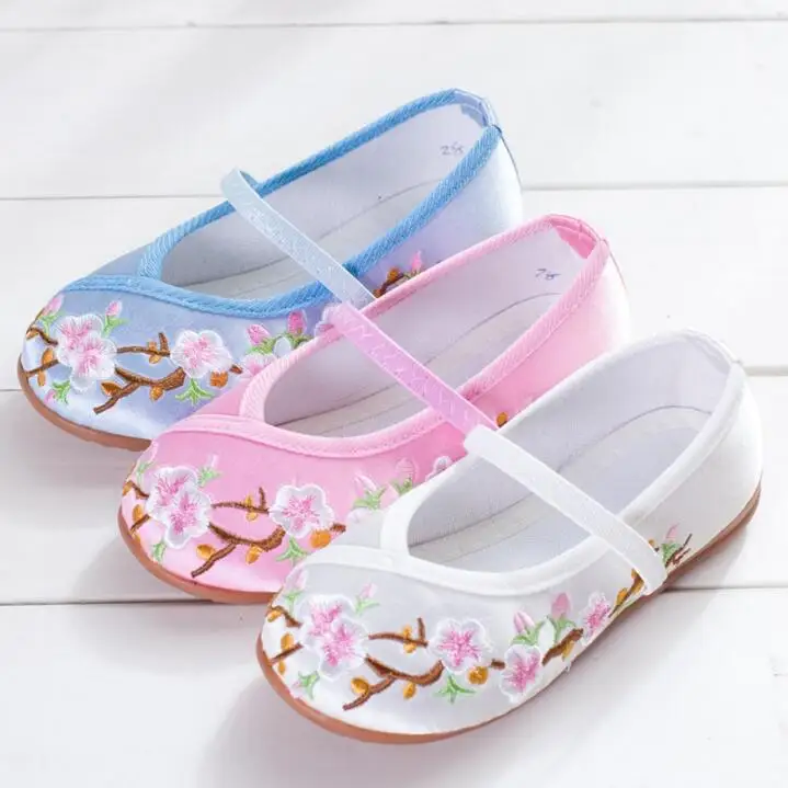 Chinese Children Embroidered Shoes Ancient Cloth shoes Girl Hanfu | Тематическая одежда и униформа