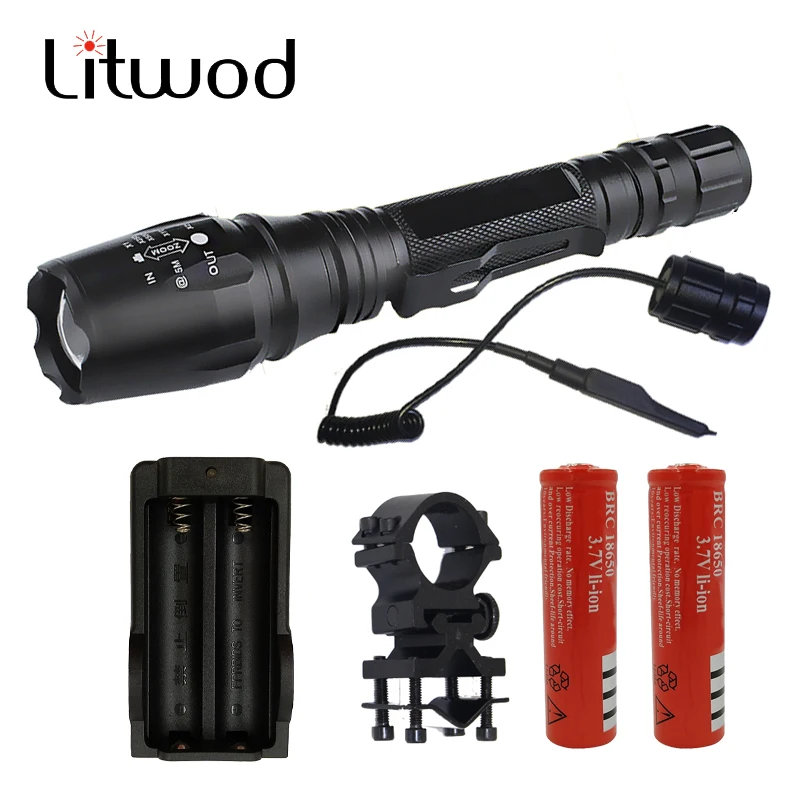 

Litwod LED Flashlight Torch Flash Light a bicycle lamp CREE XM-L2 Zoomable waterproof lantern Aluminum hunting camping lights