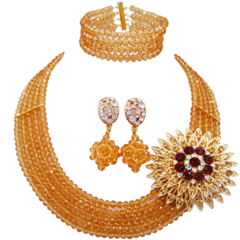 Majalia Classic Fashion Nigeria Wedding Africa Beads Jewelry Set