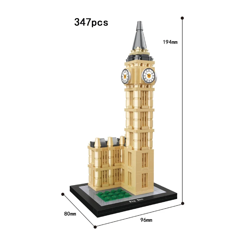 

World famous Historical Architecture Elizabeth Tower London England building block Big Ben UK model educational toy collection