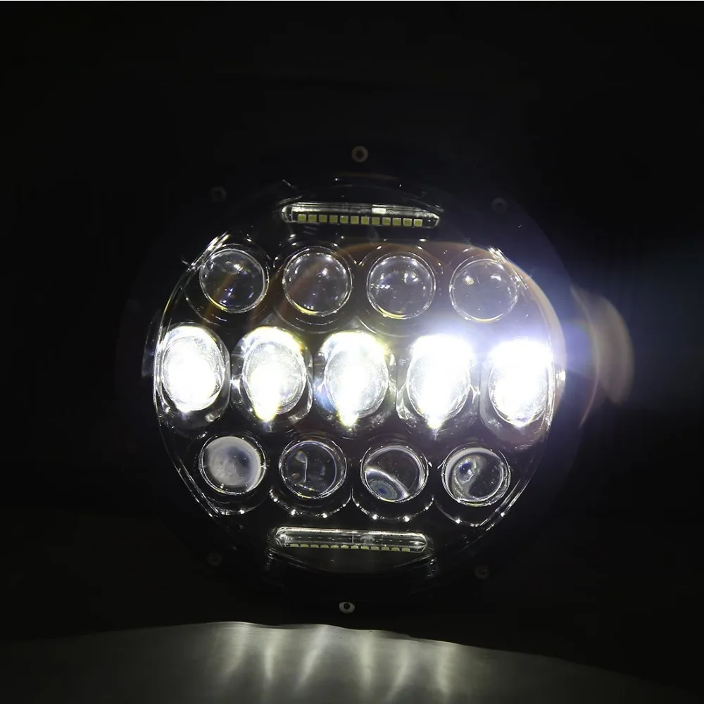 2 шт. 75 Вт светодиодный налобный фонарь 7 дюймов круглый светодиодный налобный фонарь с Hi/Lo луч DRL для Jeep Wrangler JK TJ CJ 1997- Cruiser Hummer H1