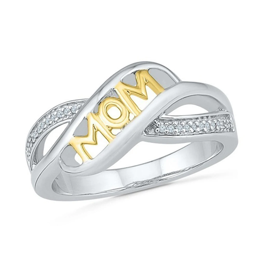 

Fashion Love Mom Ring MOM Character Jewelry Silver Ring For Mother