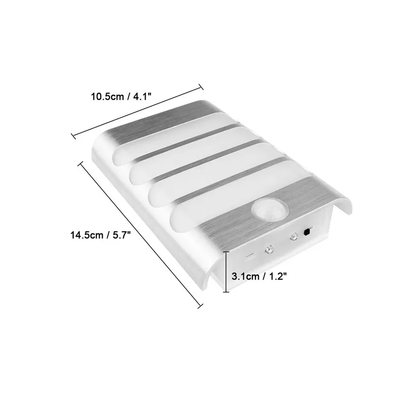Перезаряжаемый светодиодный настенный светильник для ванной, беспроводной, Автоматическое включение/выключение, Ночной светильник с датчиком движения, ночной Светильник для детской прихожей, дорожек, лестниц