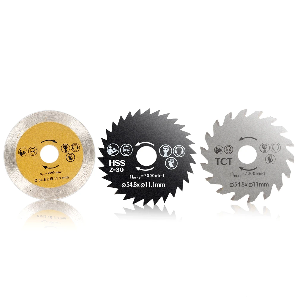 

3pcs Saw Blades HSS Rotary Tool Circular Saw Blades Diamond Cutting Wheel Cutting Discs Mandrel for Dremel Power Tool